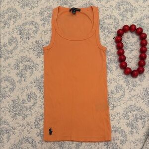 Ralph Lauren Bright Orange Sleeveless Top
